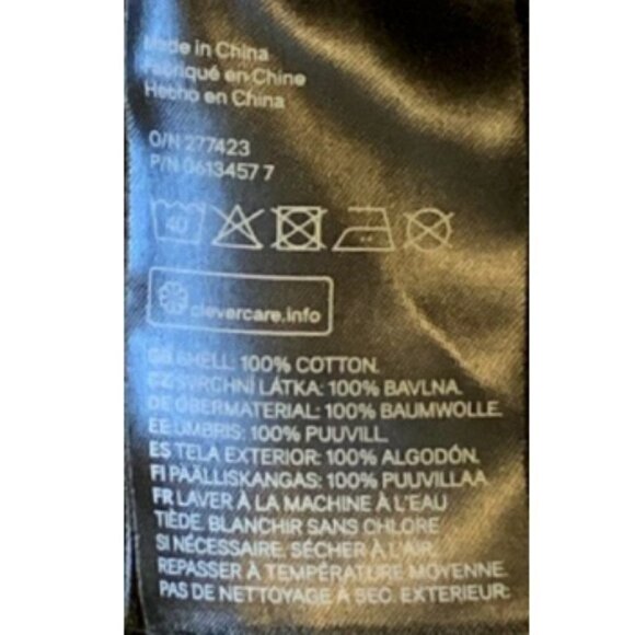 H&M Off Shoulder Short Sleeve Peasant Top Sz M Black Blue White 195K - Picture 10 of 10